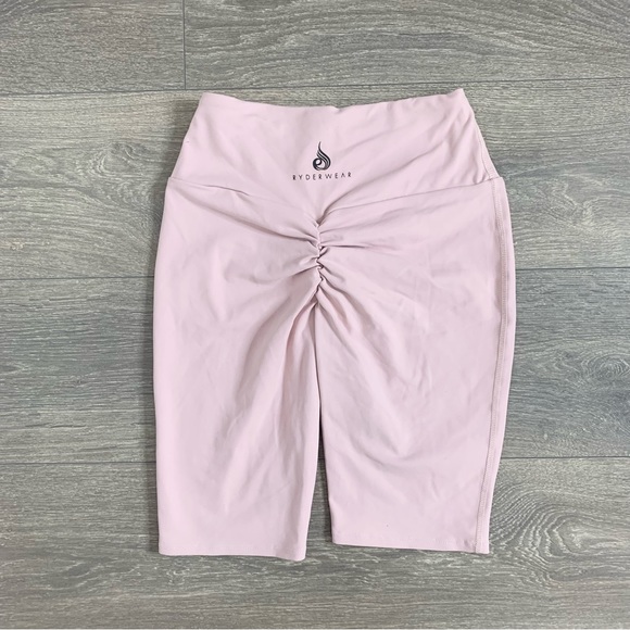 Ryderwear Scrunch Bum Biker Shorts Pink High Rise Waist Size Small - Picture 6 of 8